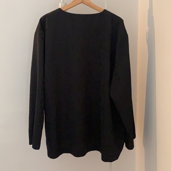 Black shimmery fancy shacket size 4x - Picture 4 of 5